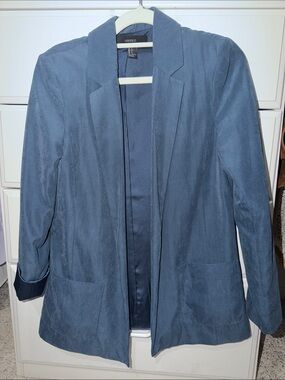 Forever 21 Blue Open-Front Blazer